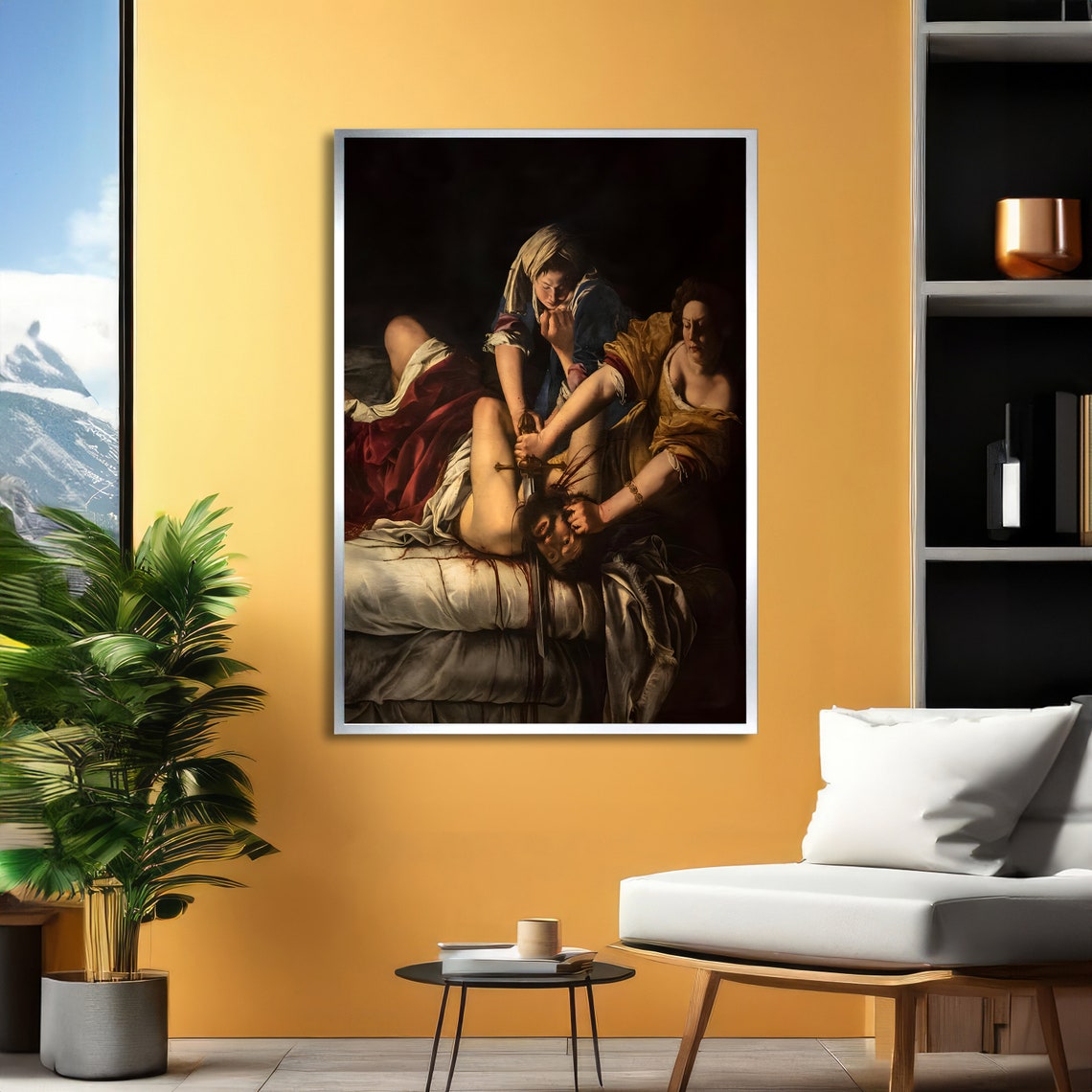 Judith Beheading Holofernes Dramatic Baroque Masterpiece Art Poster - Image 2