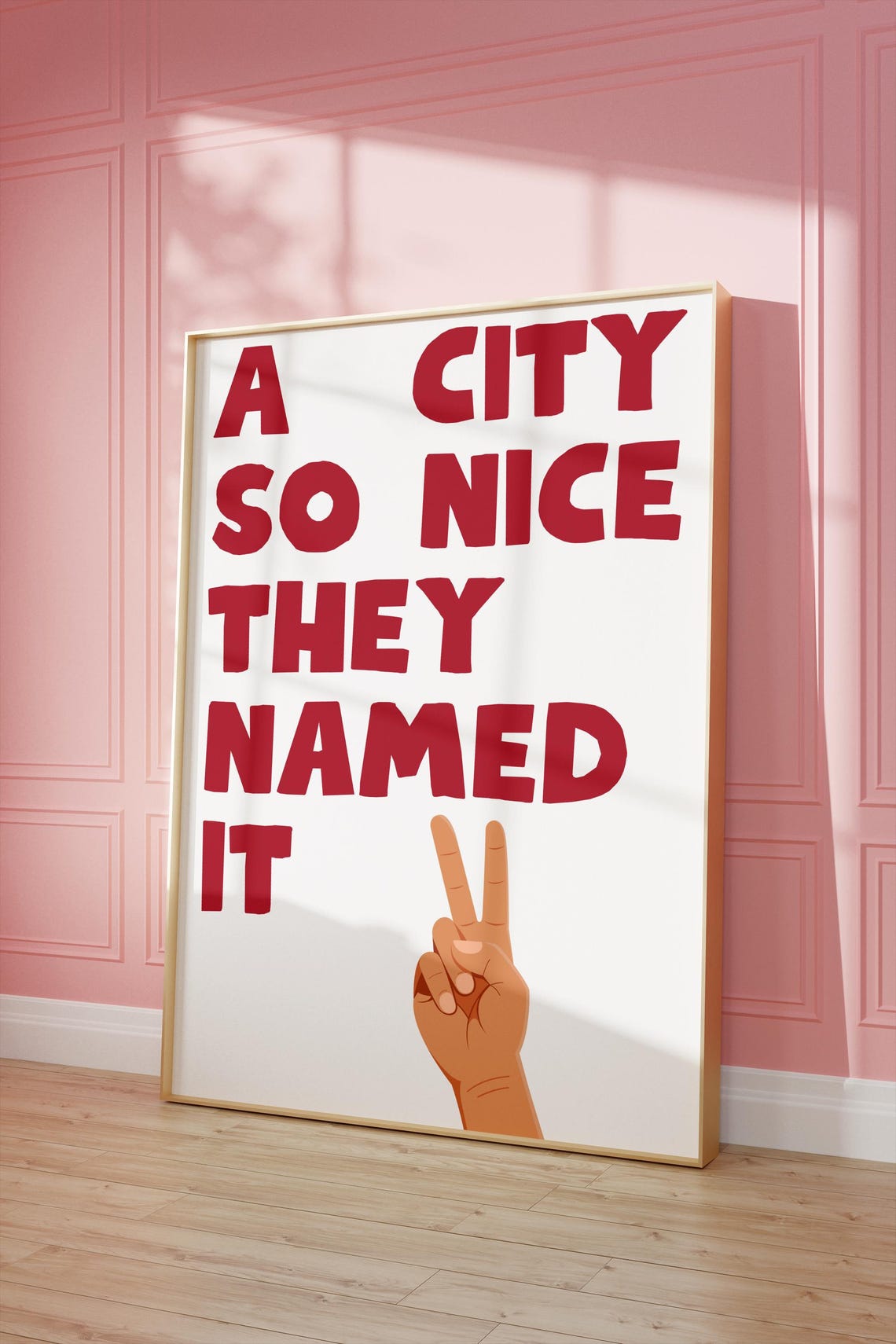 New York City Wall Art Y2k New York Wall Art Nyc Cityscape Print Downtown Girl Art Old Money Aesthetic Art A City So Nice They Named It - Image 2