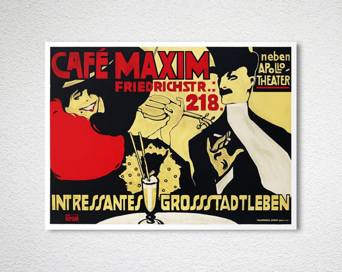 Cafe Maxim Vintage Food Drink Travel Poster - Image 2