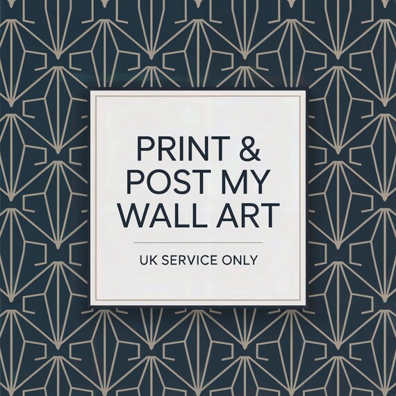 Elegant Art Deco Navy Gold Geometric Pattern Print and Post Design