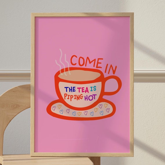The Tea Print Coffee Print Kitchen Wall Art Kitchen Wall Decor Home Decor Trendy Wall Decor Quirky Print Home Decor