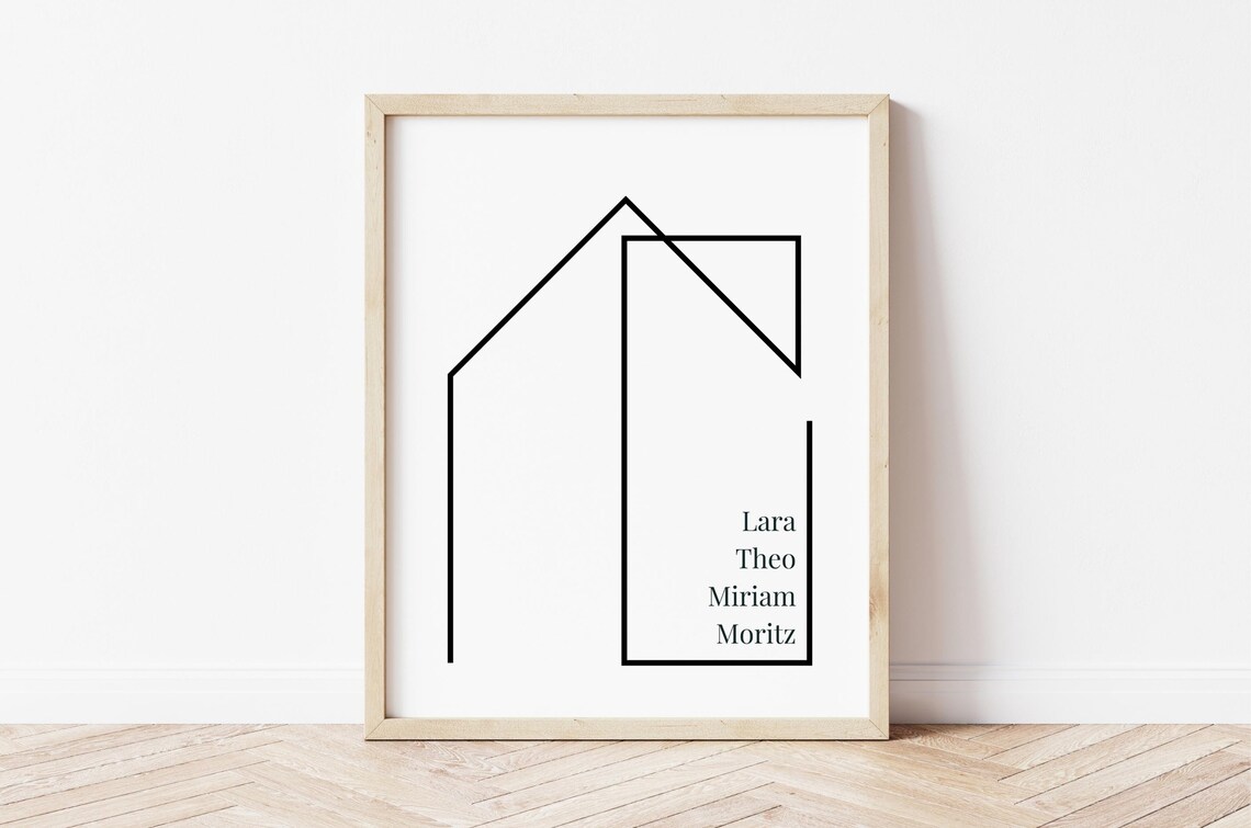 Personalized Family House Poster, Name Custom Print - Image 4
