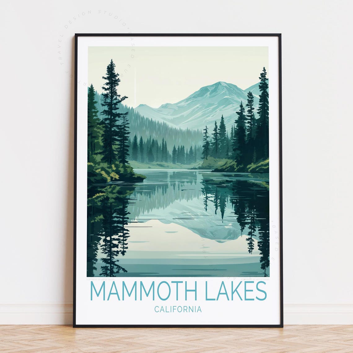 Mammoth Lakes California Emerald Forest Mirror Lake Mountains Poster