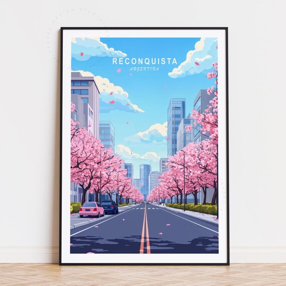Reconquista Argentina Travel Poster Wall Art Print Birthday Gifts Home Decor Minimalist