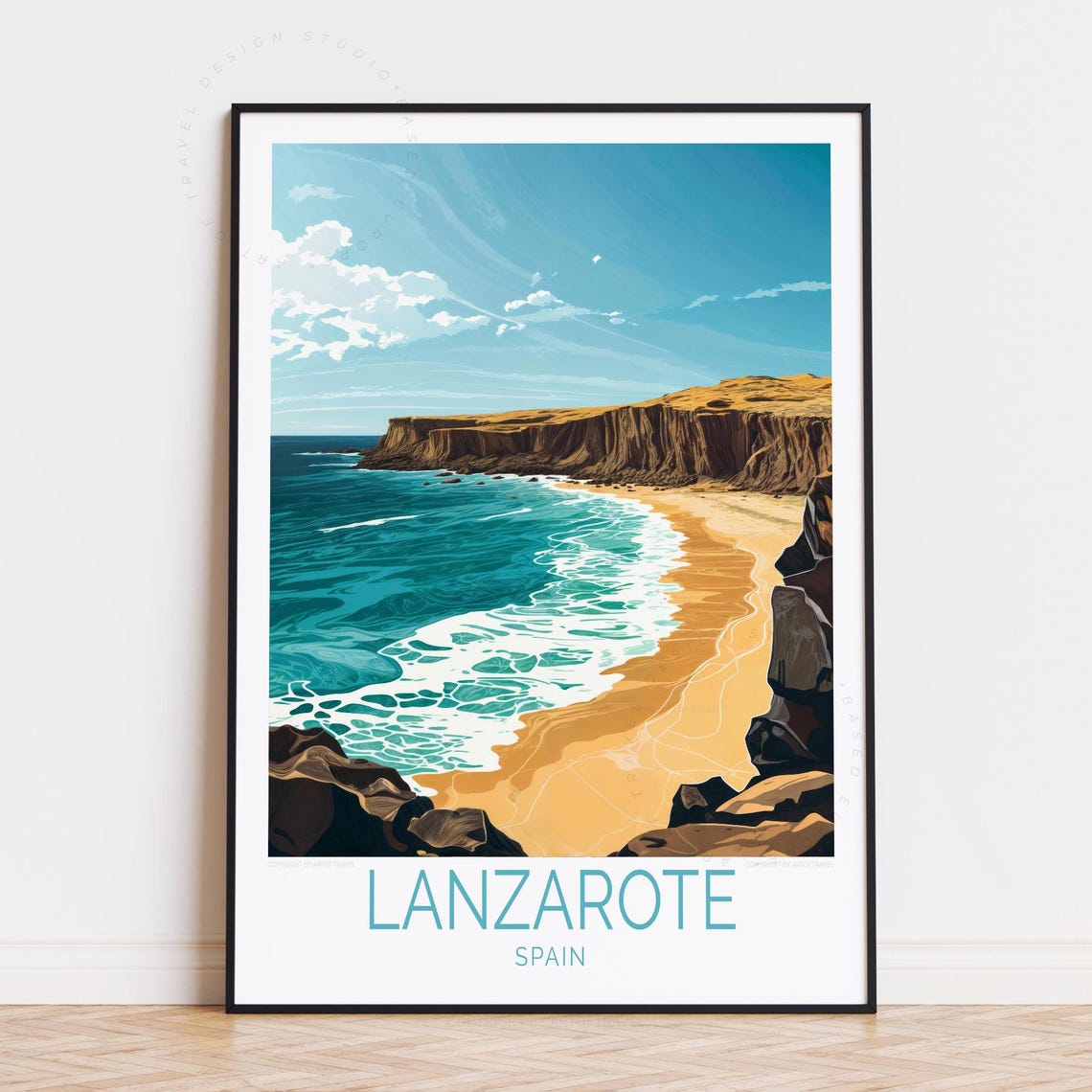 Lanzarote Spain Travel Poster, Home Decor