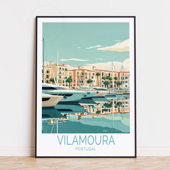 Vilamoura Portugal Travel Poster, Home Decor