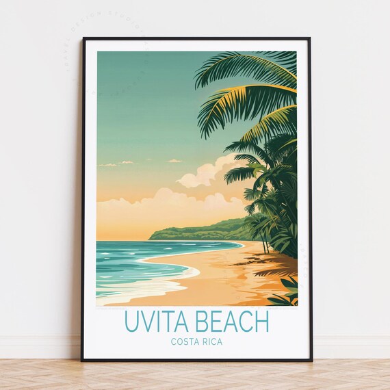 Uvita Costa Rica Travel Poster Wall Art Print Home Decor Birthday Present Personalised