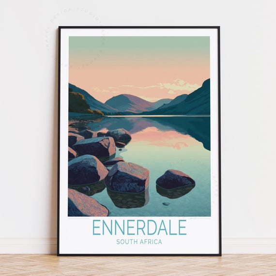 Ennerdale South Africa Travel Poster Wall Art Print Birthday Present Housewarming Gifts