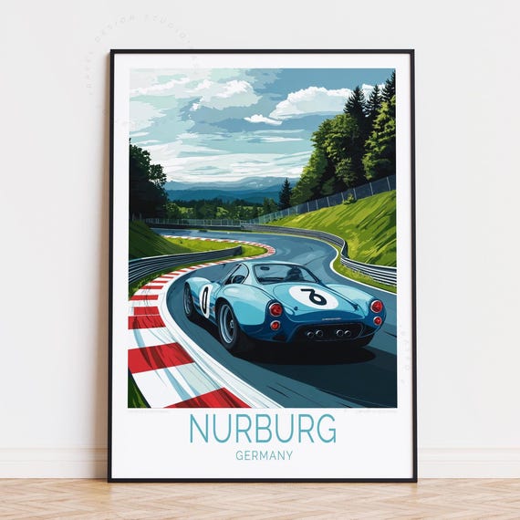 Nrburg Germany Travel Poster, Europe Art Print