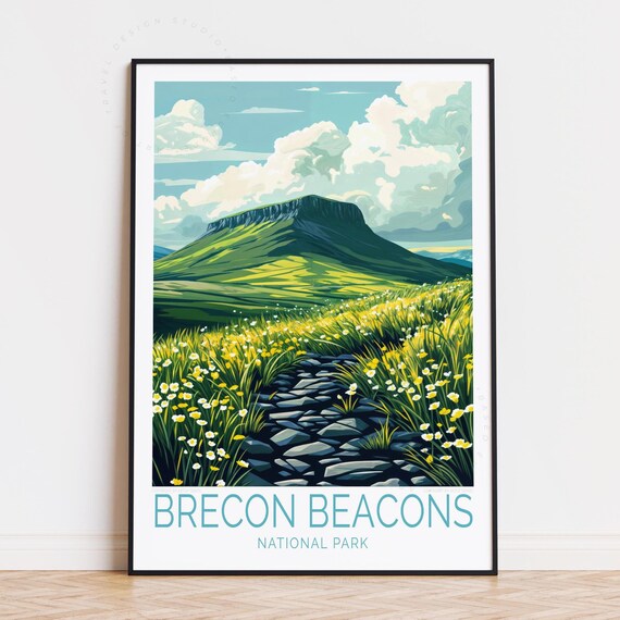 Brecon Beacons National Park Wildflower Meadow Mountain Poster