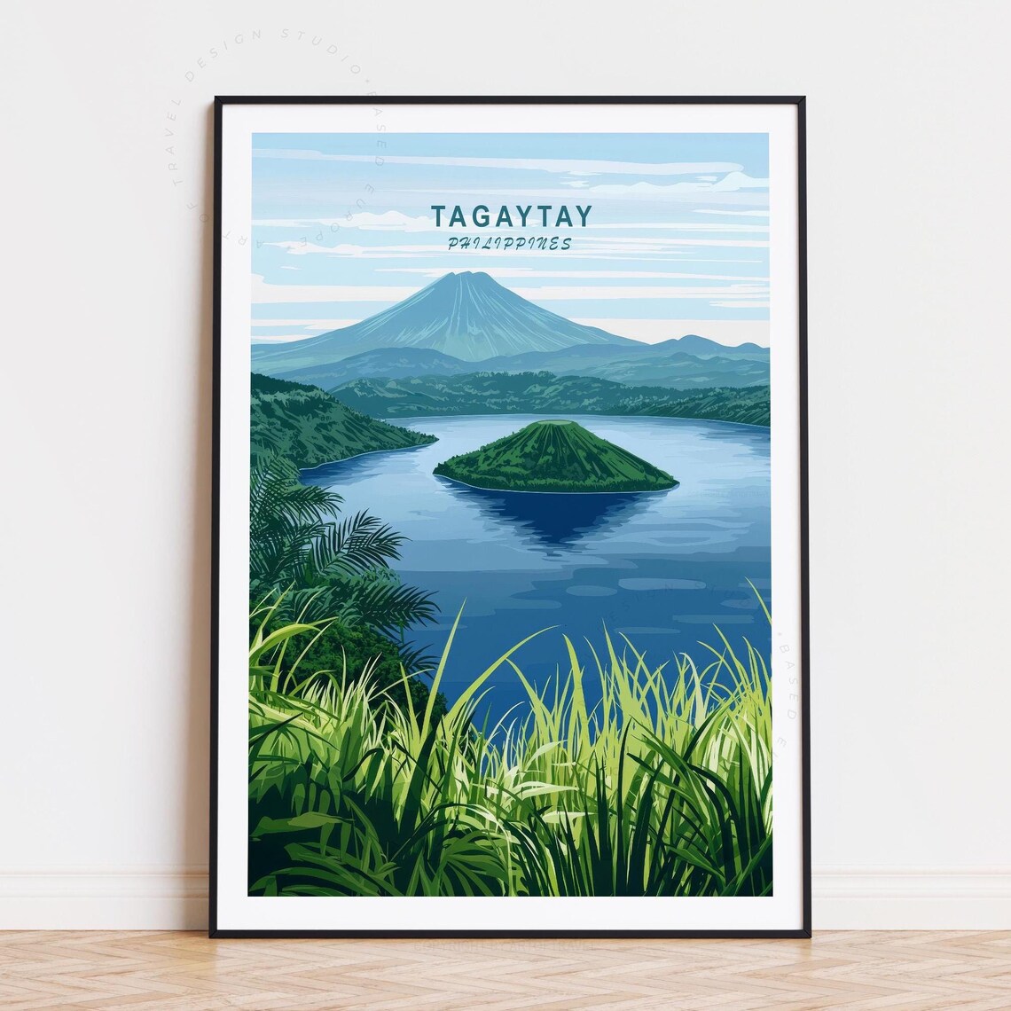 Tagaytay Philippines Taal Volcano Lake Island Overlook Scenic Poster