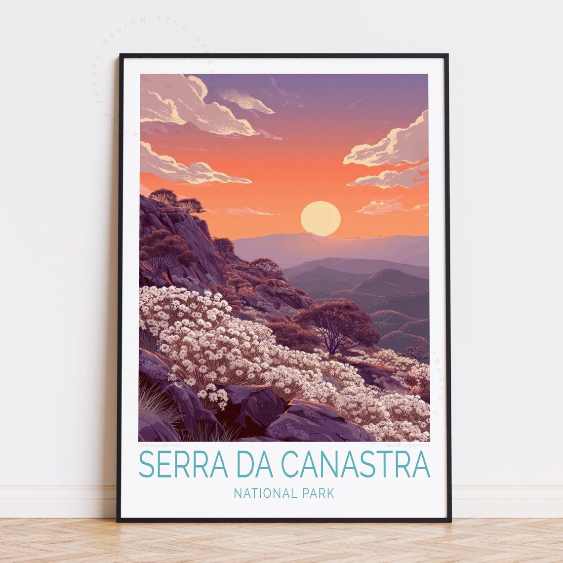 Serra da Canastra National Park Sunset Wildflowers Mountain Poster