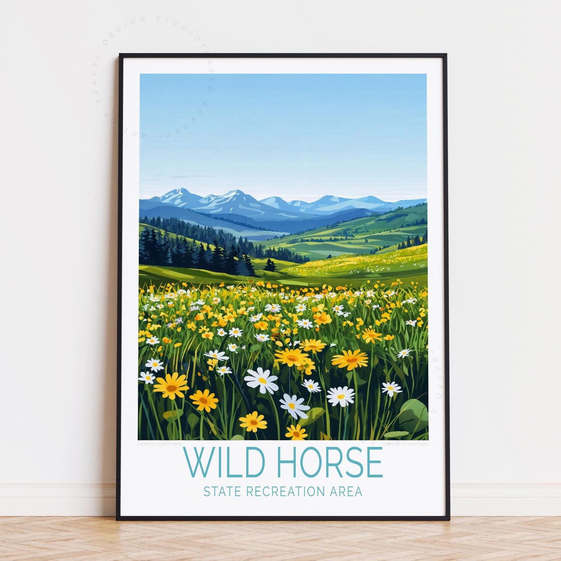Wild Horse State Recreation Area Wildflower Meadow Mountain Poster