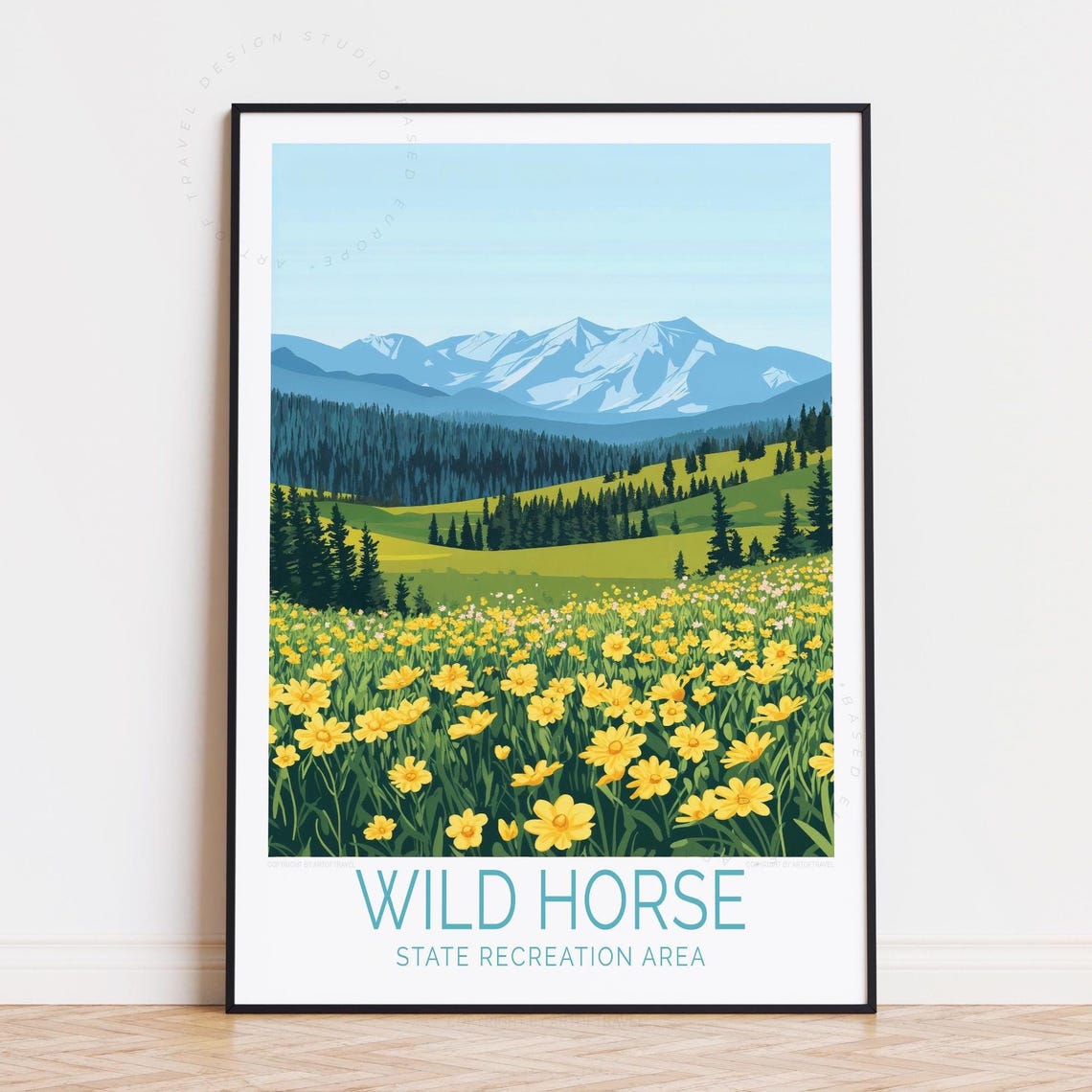 Wild Horse State Recreation Area Daisy Meadow Peaks Scenic Poster