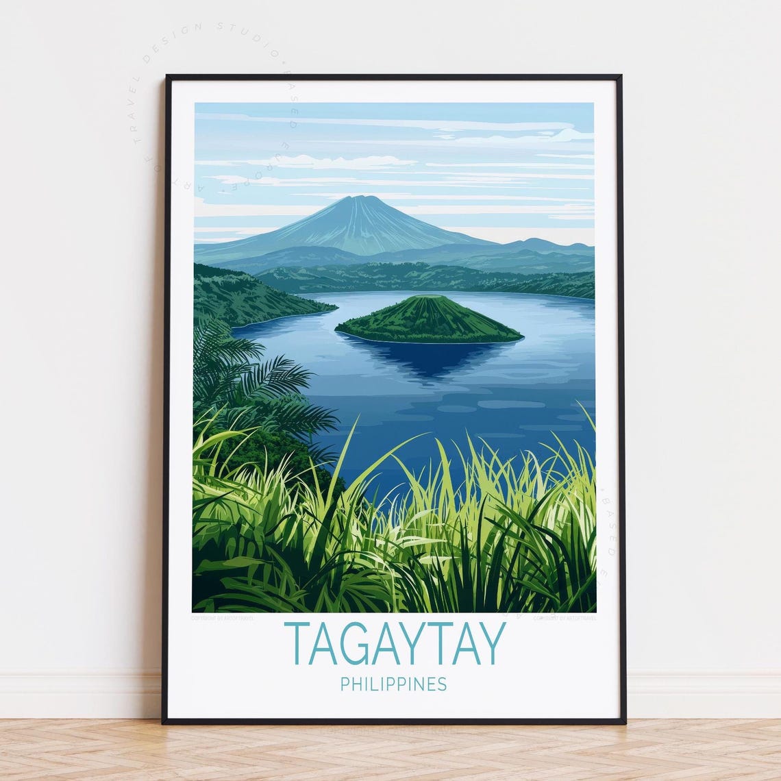 Tagaytay Philippines Lake Island Volcano View Lush Green Calm Poster