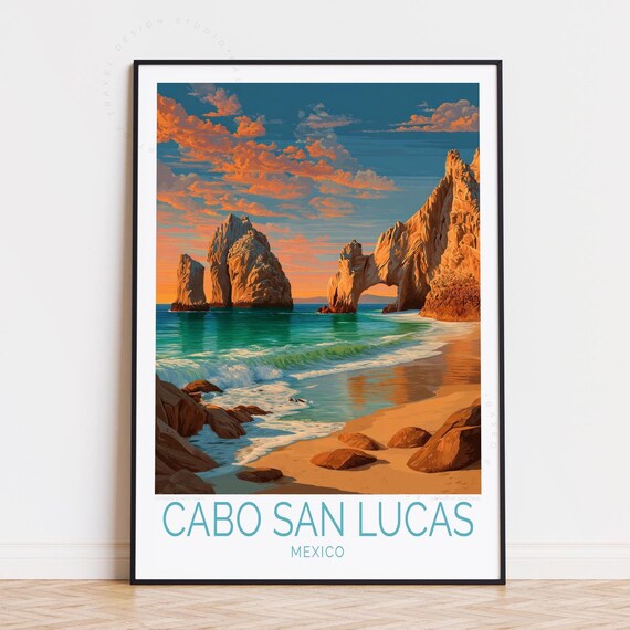 Cabo San Lucas Mexico Travel Poster Wall Art Print Home Decor Birthday Gifts Wedding Present