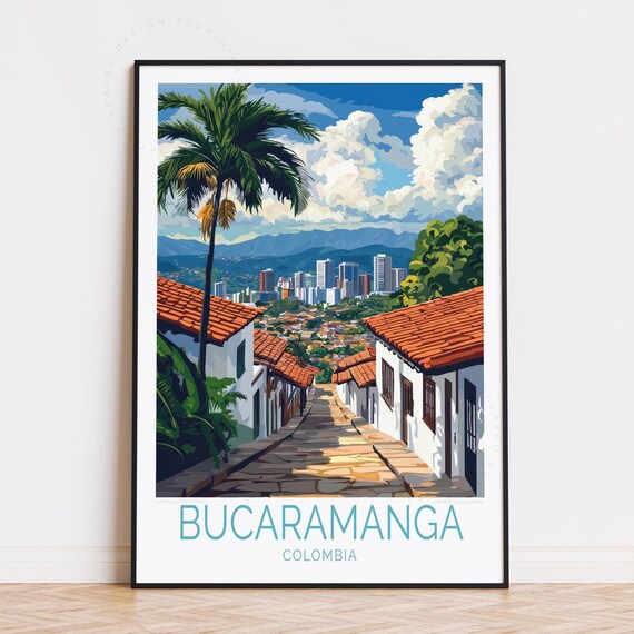 Bucaramanga Colombia Travel Poster Wall Art Print Wedding Present Birthday Gifts Home Decor