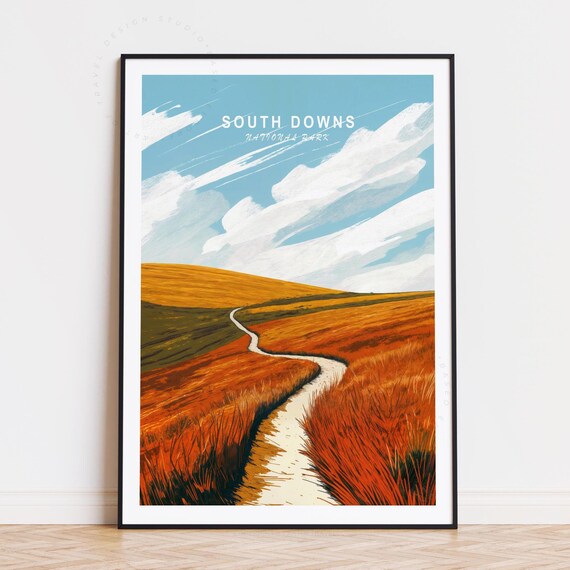 South Downs National Park Copper Grassland Chalk Trail Poster
