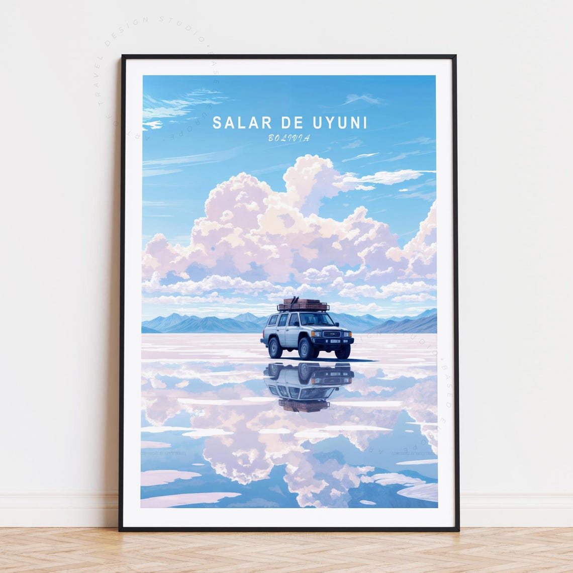 Salar De Uyuni Travel Poster, Minimalist Bolivia