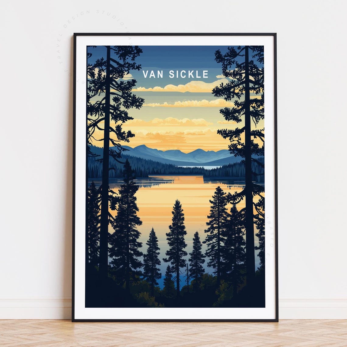 Van Sickle Bi State Park Forest Lake Sunrise Scenic View Poster