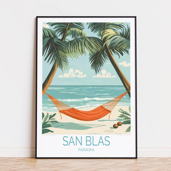 San Blas Travel Poster Panama Wall Art Islands Print Tropical Custom Home Decor Birthday Gifts