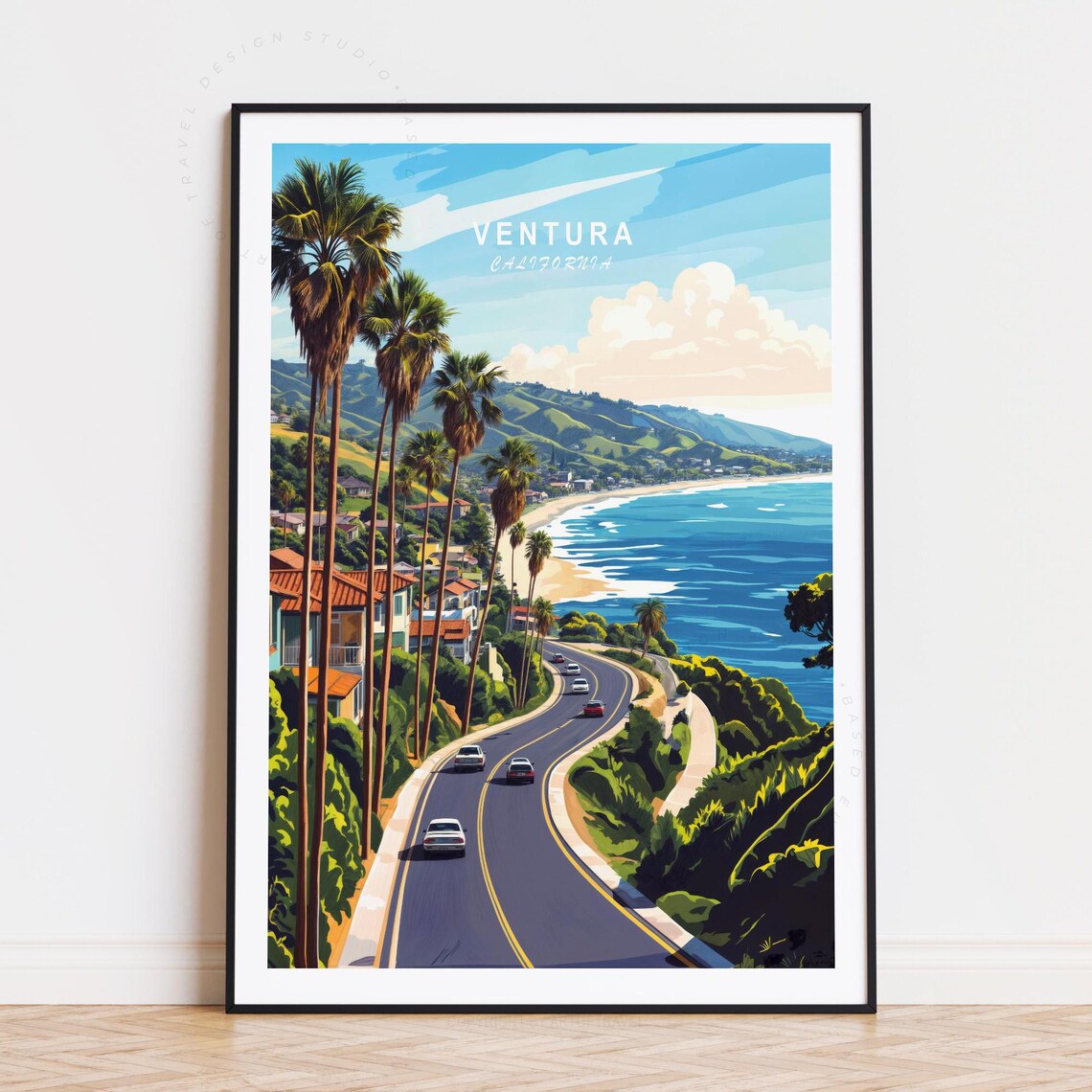 Sunny Salcombe England Sandy Cove Sailboats Coastal Travel Poster
