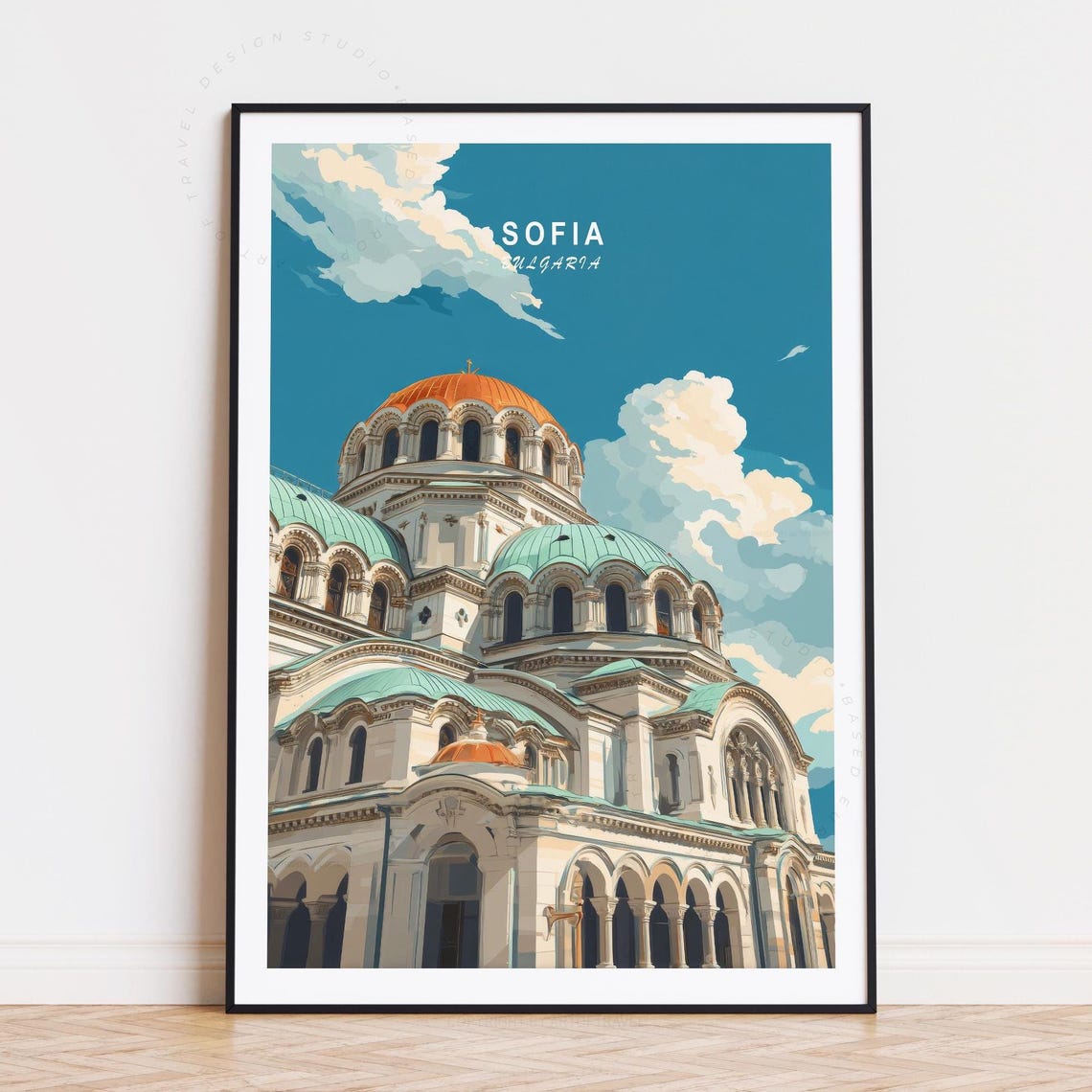 Sofia Bulgaria Alexander Nevsky Cathedral Golden Domes Poster