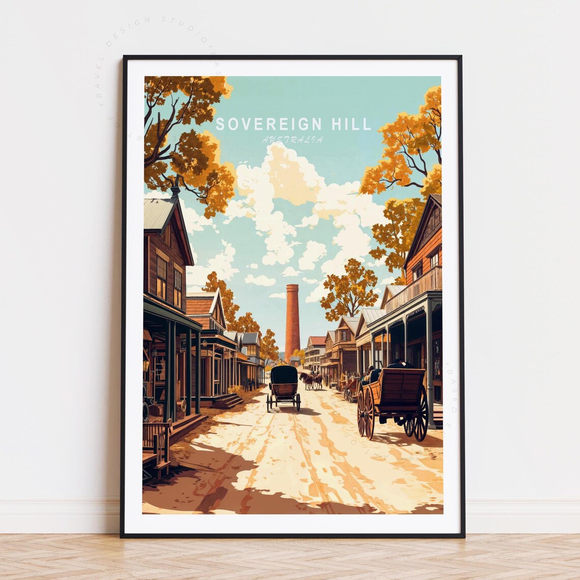 Sovereign Hill Australia Historic Gold Rush Main Street Travel Poster