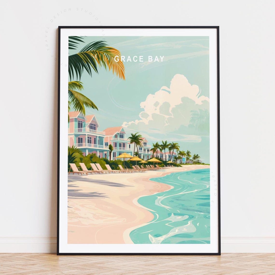 Grace Bay Turks And Caicos Islands Beach Resort Travel Poster