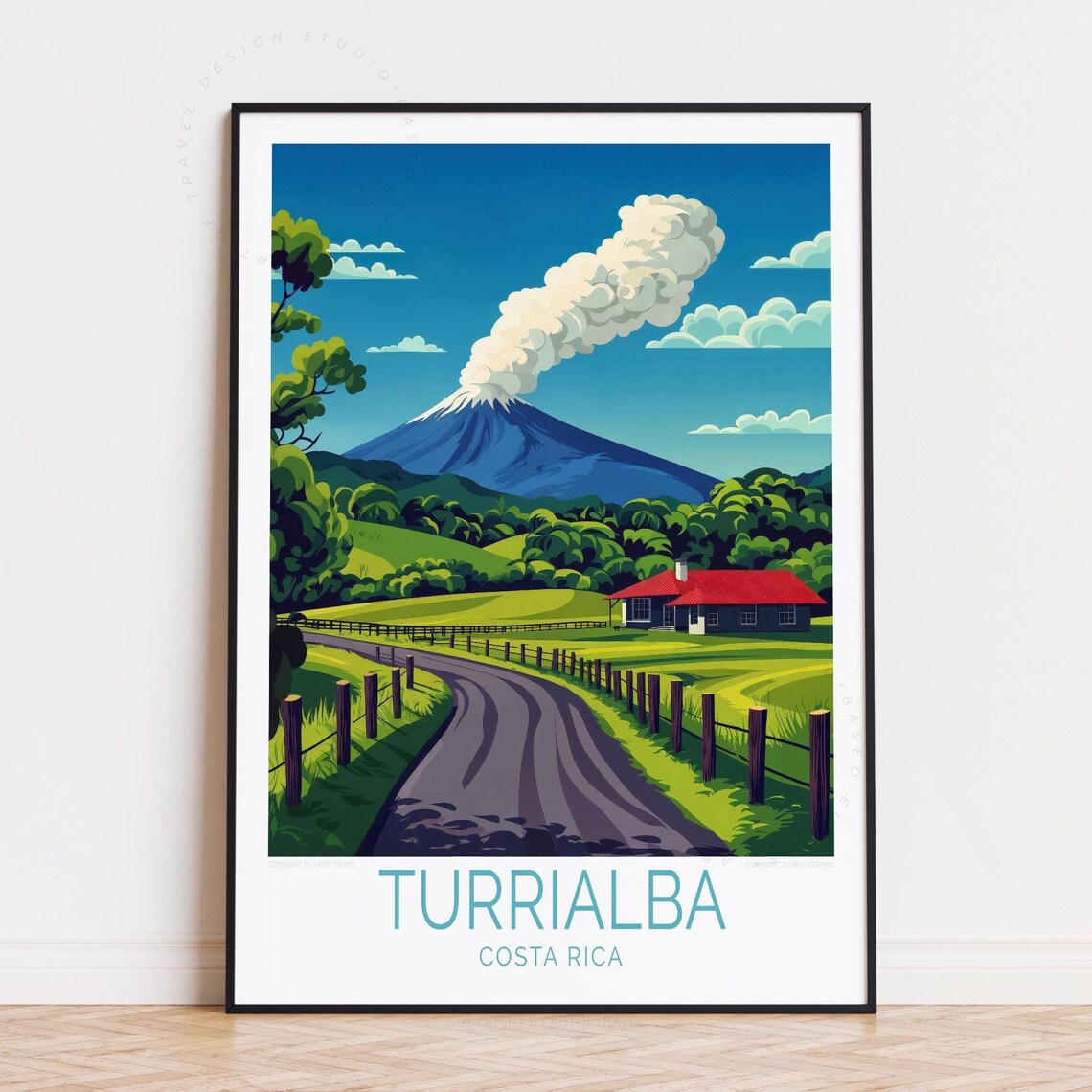 Turrialba Costa Rica Travel Poster Wall Art Print Birthday Present Home Decor Personalised