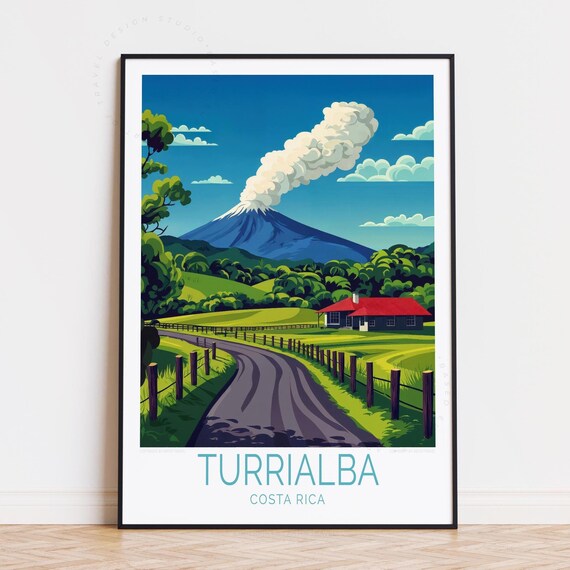 Turrialba Costa Rica Travel Poster Wall Art Print Birthday Present Home Decor Personalised