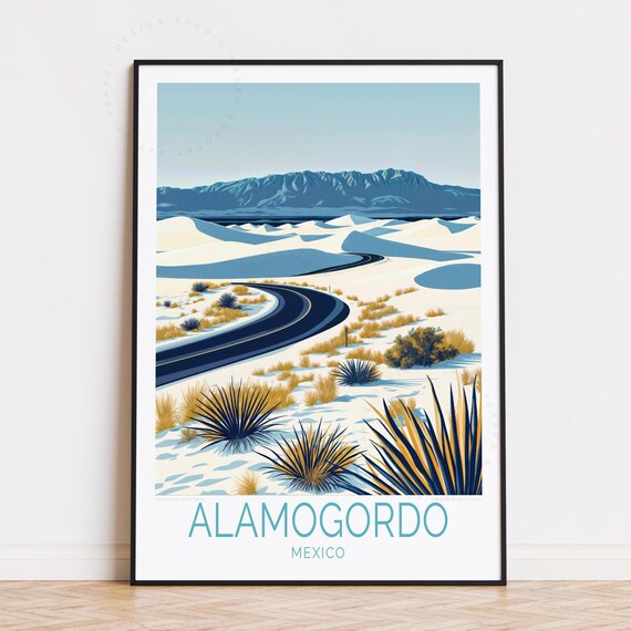 Alamogordo Travel Poster New Mexico Wall Art Print Custom Birthday Gifts Home Decor
