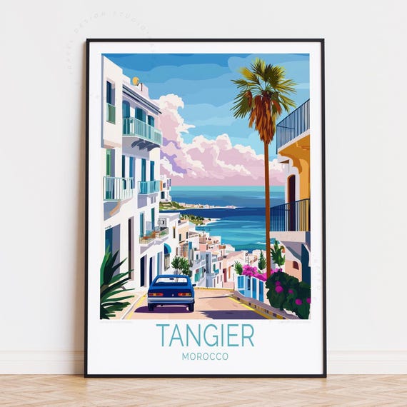 Tangier Travel Poster Morocco Wall Art Print Home Decor Birthday Gifts Personalised