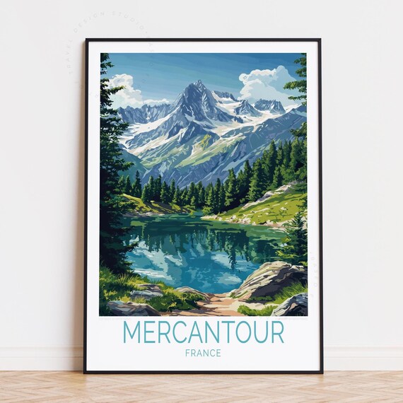 Mercantour France Alpine Lake Snowy Peaks Mountain Landscape Poster
