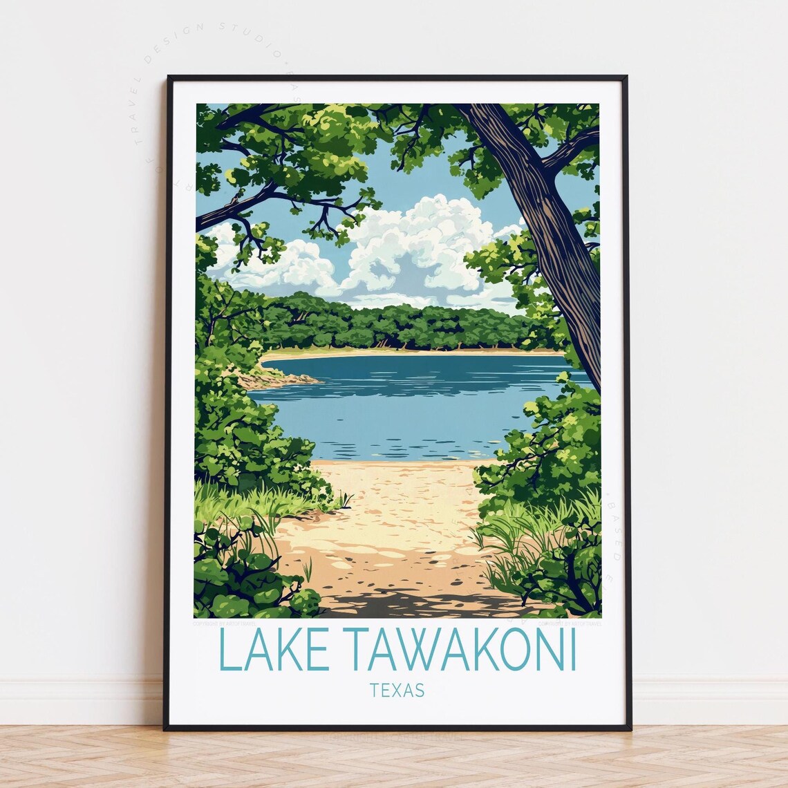 Lake Tawakoni Texas Shady Beach Path Lakeside Summer Escape Poster
