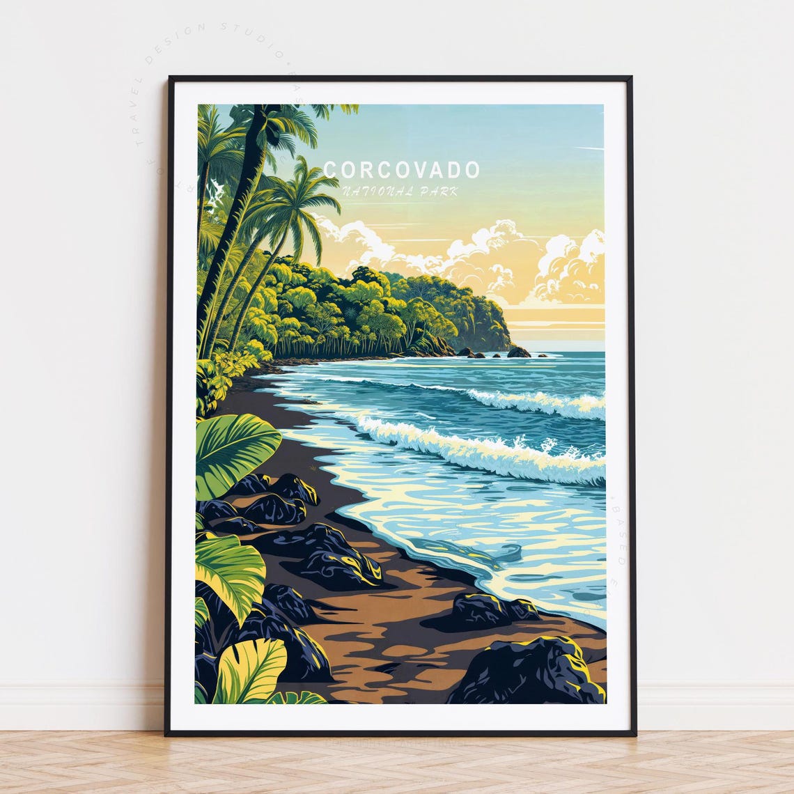 Corcovado National Park Jungle Beach Surf Rolling Ocean Waves Poster