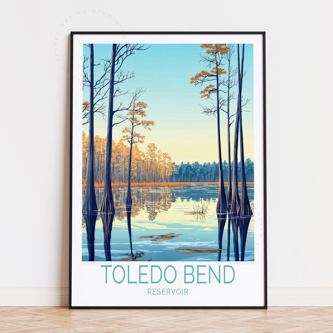 Toledo Bend Reservoir Sunset Cypress Still Lake Water Poster