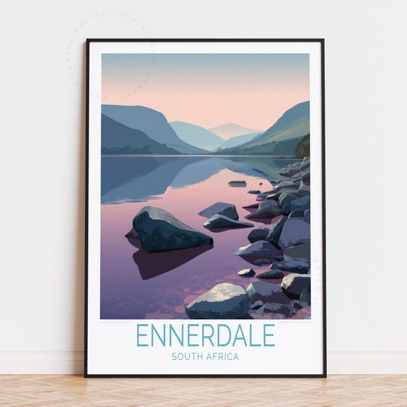 Ennerdale South Africa Travel Poster Wall Art Print Birthday Gifts Personalised Home Decor