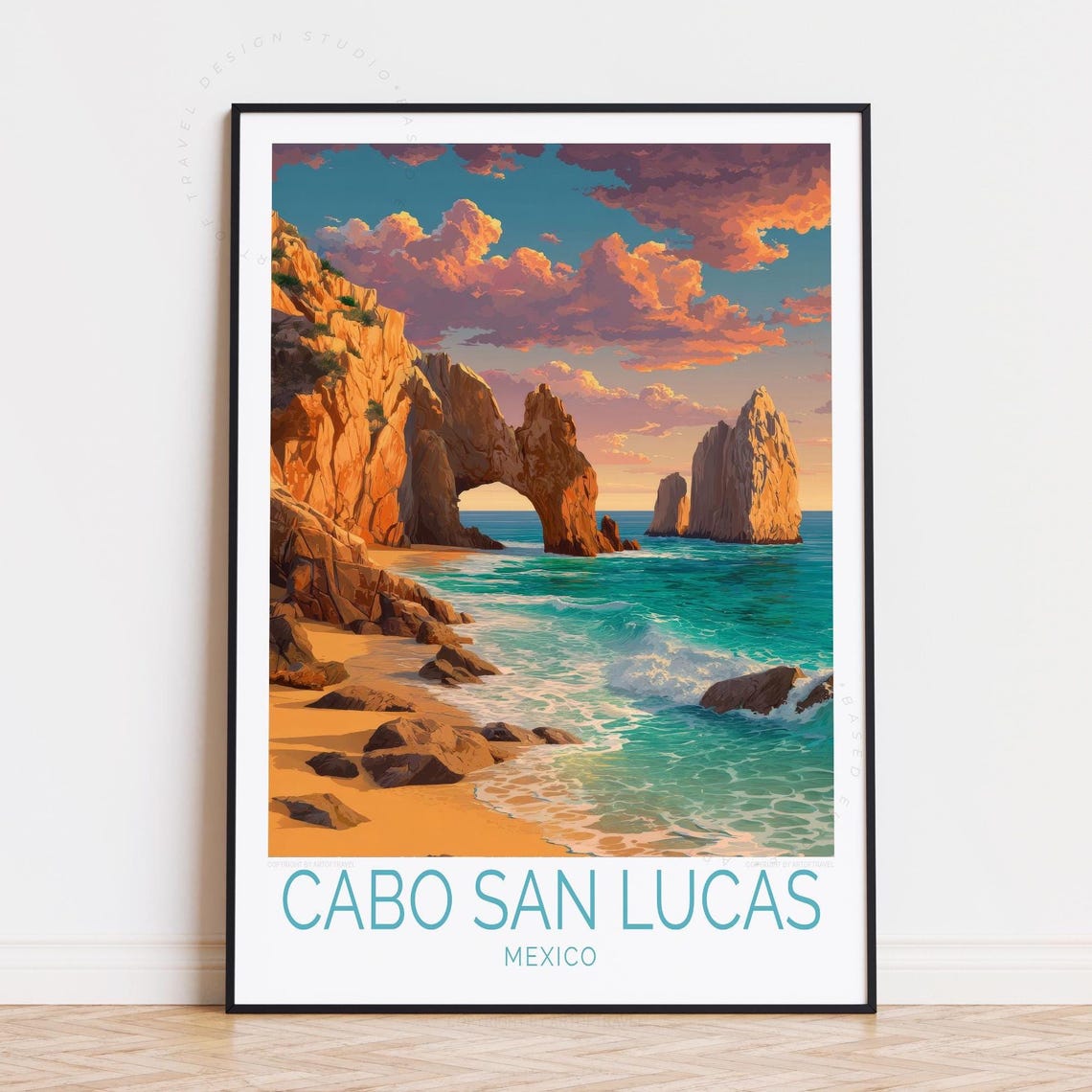 Cabo San Lucas Mexico El Arco Rock Arch and Turquoise Sea Poster