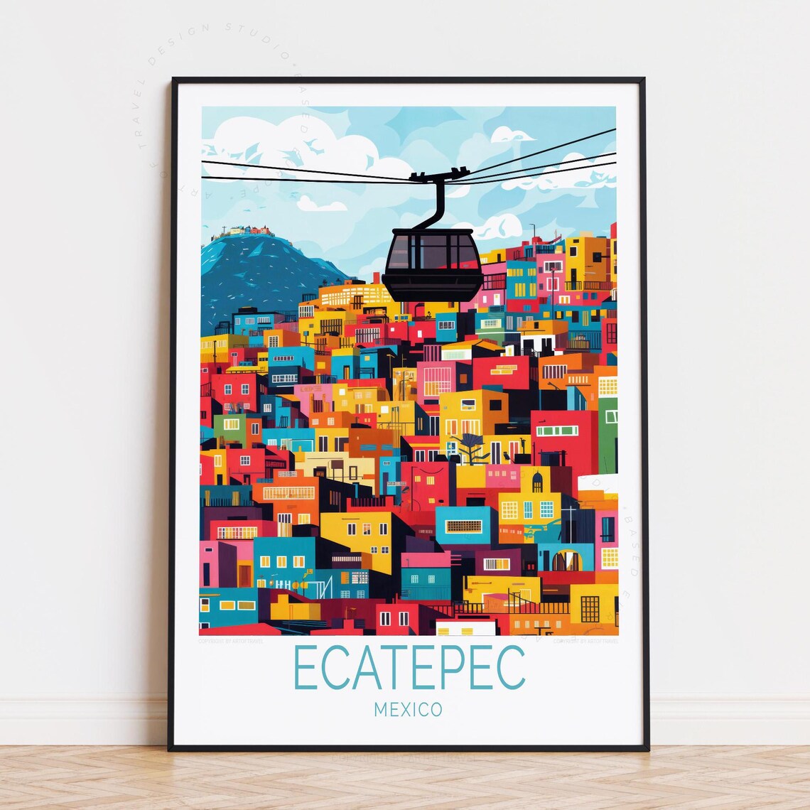 Ecatepec Mexico Travel Poster Wall Art Print Home Decor Birthday Gifts Personalised