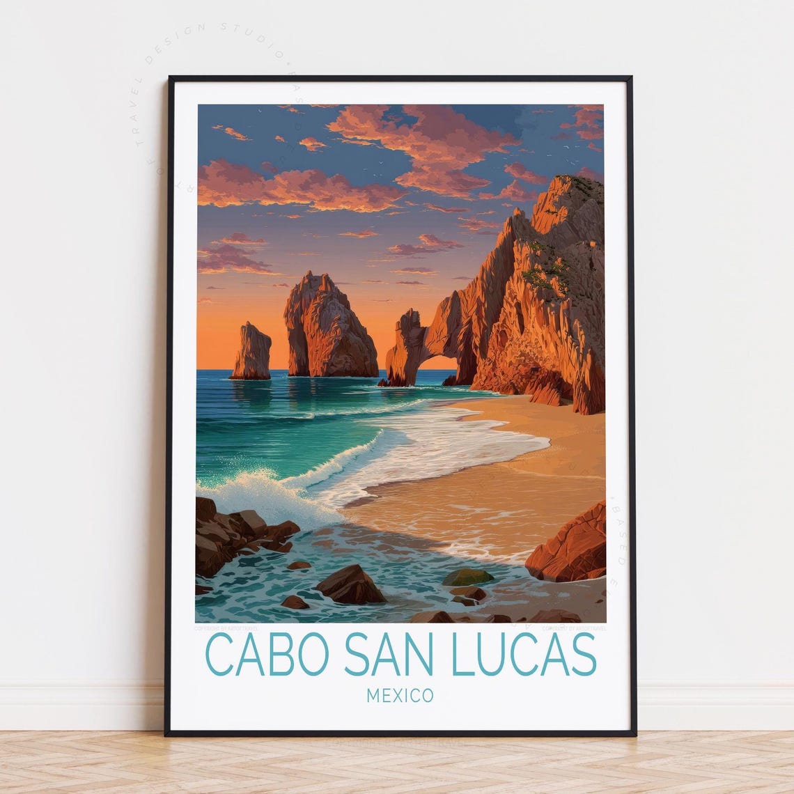 Cabo San Lucas Mexico El Arco Arch Waves Turquoise Sea Poster
