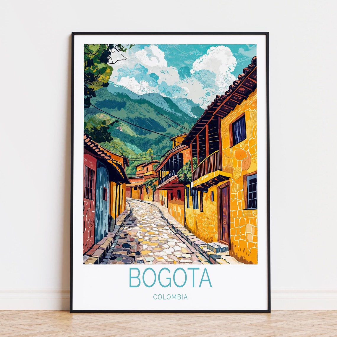 Bogota Colombia Travel Poster Bogota Colombia Wall Art Bogota Travel Print Birthday Present City Personalised Gifts