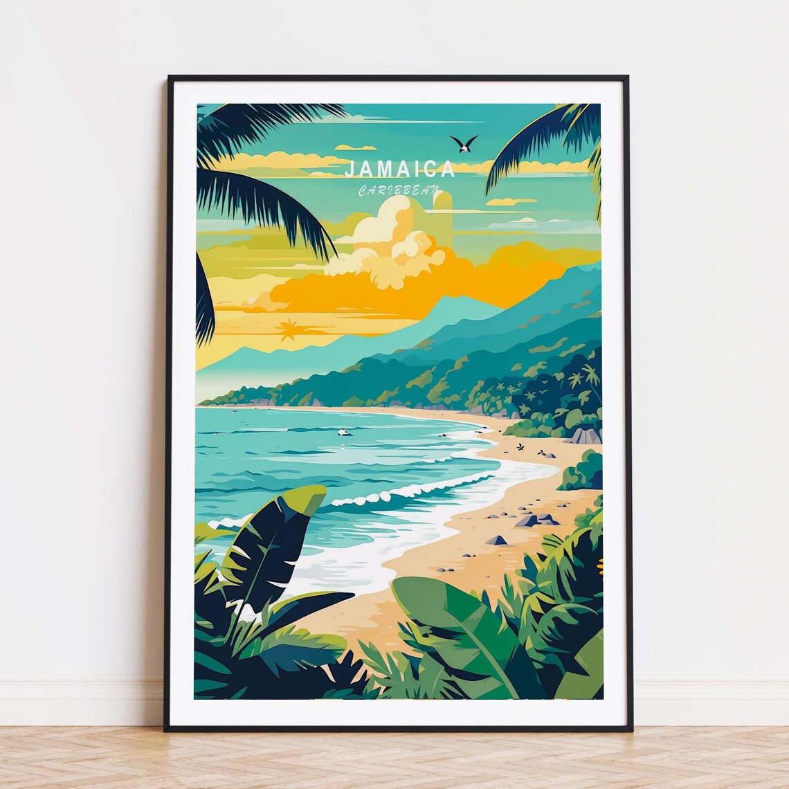 Jamaica Caribbean Travel Poster, Jamaica Print
