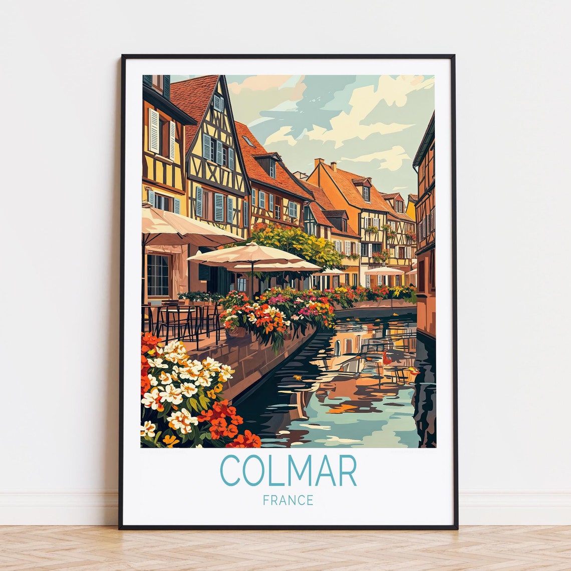 Colmar France Travel Poster France City Wall Art Colmar France Print Home Decor Wedding Gifts Custom Travel Poster