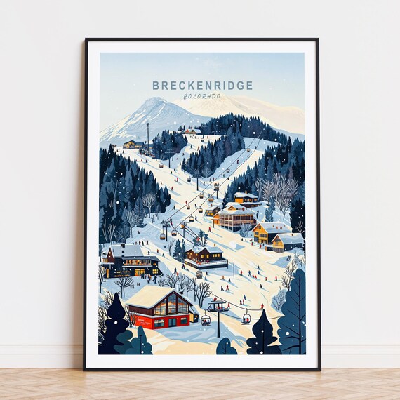 Breckenridge Colorado Ski Resort Travel Poster