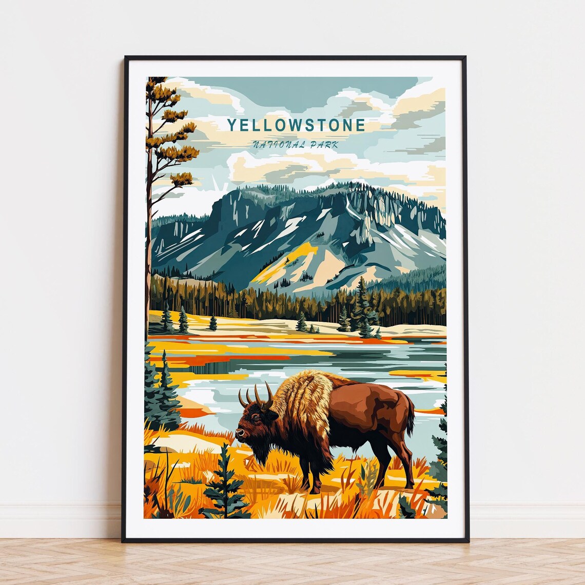 Yellowstone National Park Travel Poster, Art Print