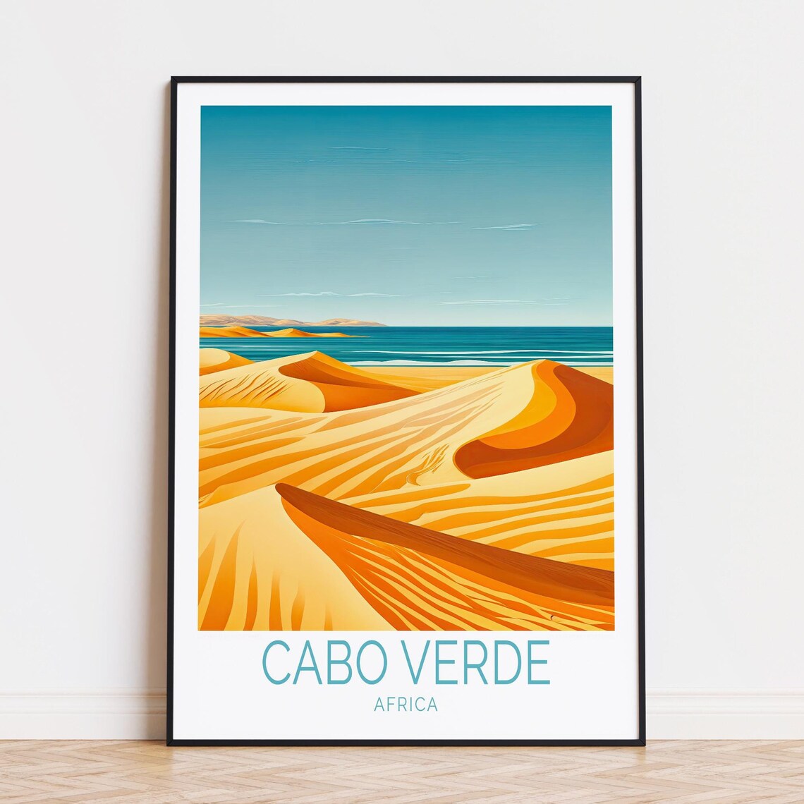 Cabo Verde Africa Desert Dunes Meet The Atlantic Ocean Poster