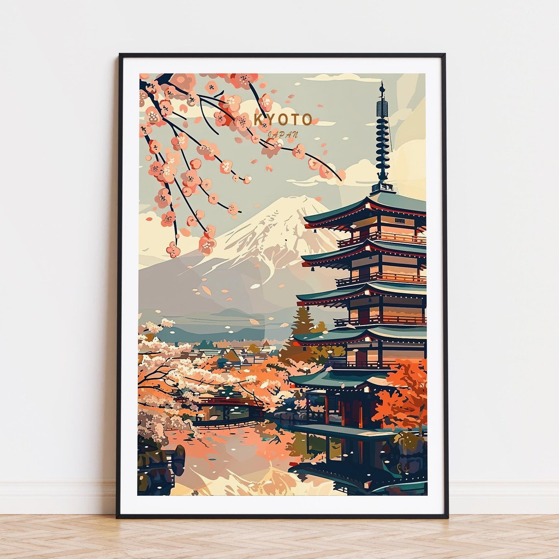 Kyoto Japan Travel Poster Kyoto Japan Print Japan Wall Art Decor Kyoto Gardens Poster Wedding Gifts Birthday Present