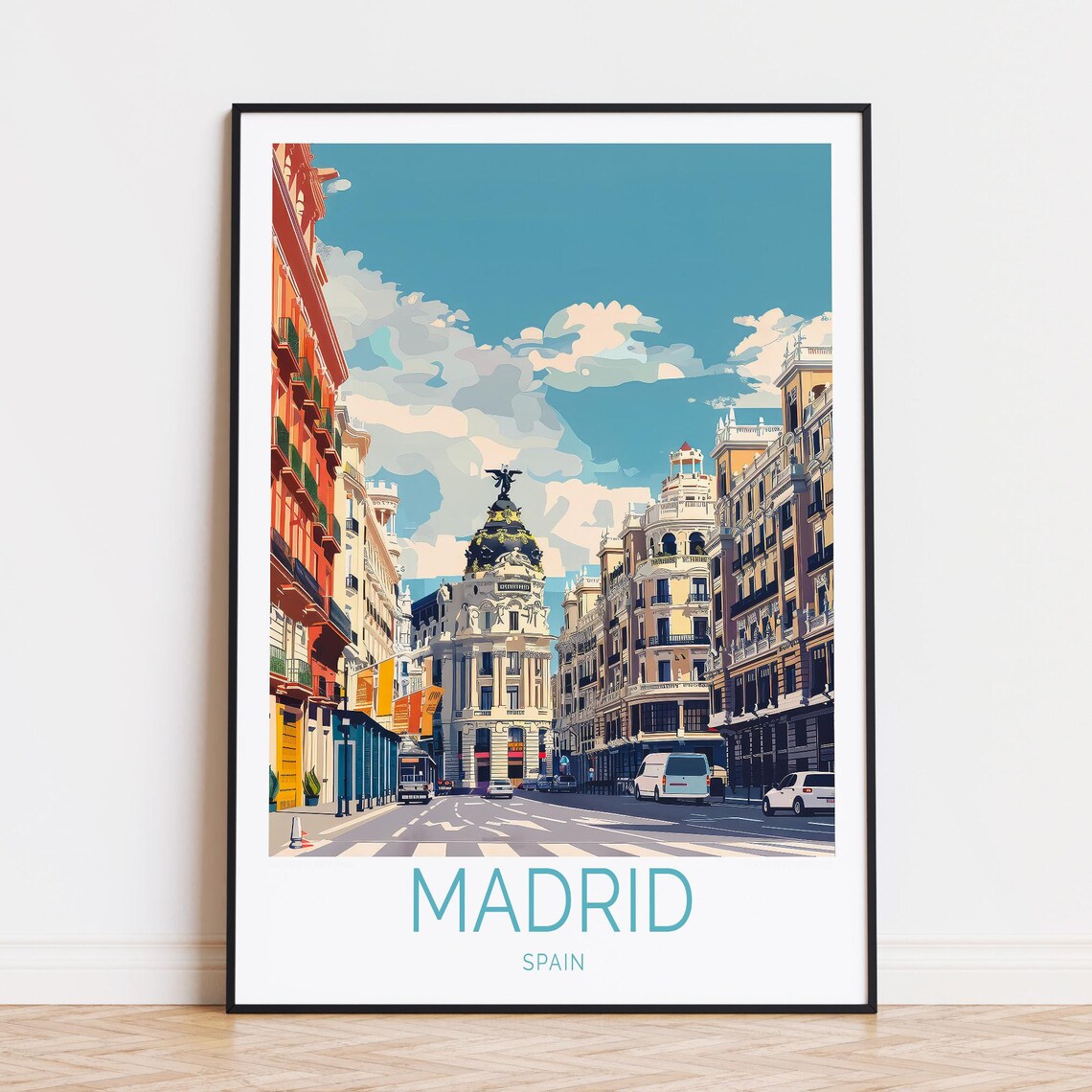 Madrid Travel Poster, Spain Travel Wall Art