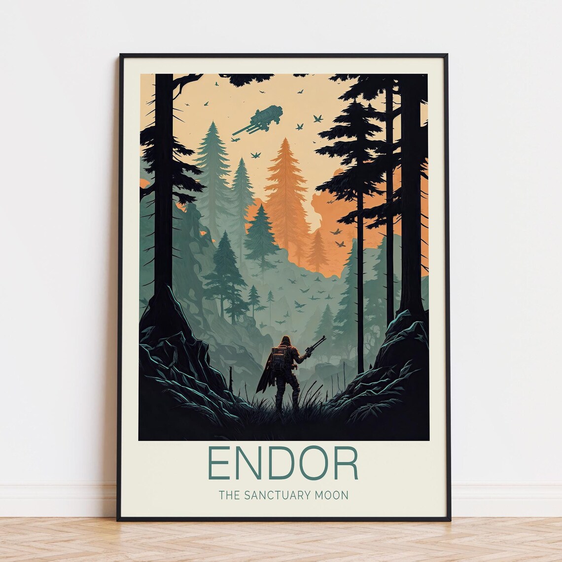 Star Wars Endor The Sanctuary Travel Poster Forest Moon Of Endor Print Home Decor Birthday Gifts Custom Travel Poster